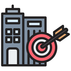 Poster - Organization Goal Outline Color Icon