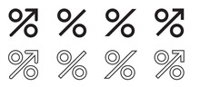 Percentage Icon Sale Discount Profit Sign Word Symbol Progress