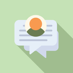 Poster - Chat icon flat vector. Social media. Internet element