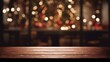 © wanchalerm - christmas lights background and the table