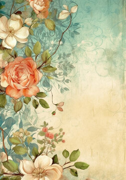 Flowers, leaves, watercolors, pastel, pretty sweet. For cards, advertisements.