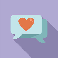 Poster - Like chat icon flat vector. Web internet. Line share
