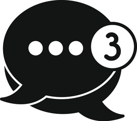 Poster - New chat icon simple vector. Media network. Business like