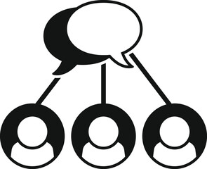 Poster - Messaging scheme icon simple vector. Social media. Like chat