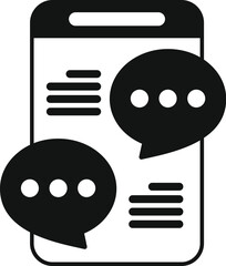 Poster - online web chat icon simple vector. media network. mobile internet