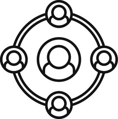 Poster - Circular messaging icon outline vector. Social media. Online element