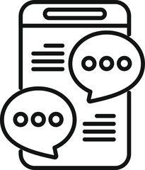 Poster - online web chat icon outline vector. media network. mobile internet