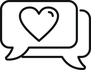 Poster - like chat icon outline vector. web internet. line share