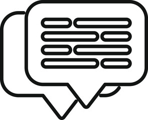 Poster - chat icon outline vector. web message. speech line