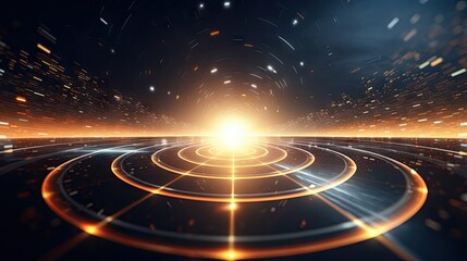 Poster - Abstract lens flare space or time travel concept background