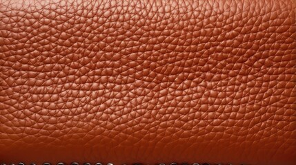 Poster - Texture of genuine leather close-up, brown color, background, pattern for backdrop. Manufacturing of leather accessory concept