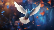 White Dove In Flight
