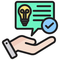 Poster - Advice Outline Color Icon