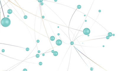 Abstract 3d render, network concept, background
