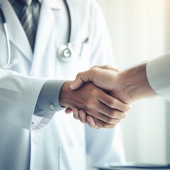 Doctor and patient shaking hands