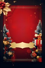 Christmas Offers Red Background  Flyer And Poster Design Add Your Text Here