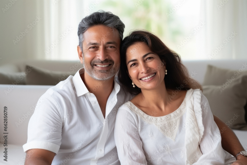 Indian couple smiling while hugging each other Stock Photo | Adobe Stock