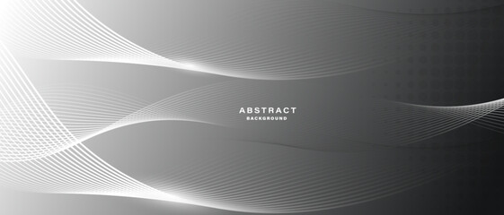 Dark abstract background with flowing particles. Digital future technology concept. vector illustration.	
