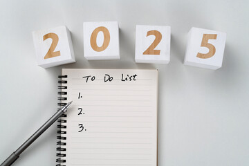 Wall Mural - New year 2025 to do list