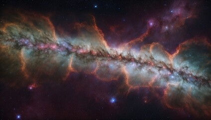 Wall Mural - A Very Colorful Nebula With A Lot Of Stars