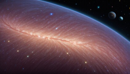 Wall Mural - A Large Star In The Middle Of A Large Planet