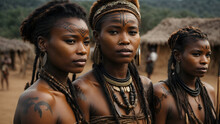 Portrait Of People From An African Tribe