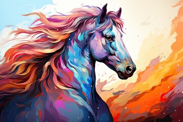  horse in the snow