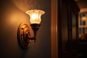 Poster - A compact and modern side light mounted on a wall. Perfect for adding a touch of elegance and illumination to any space