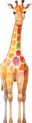 Aufkleber - Giraffe illustration created with Generative AI technology