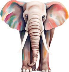 Poster - Elephant illustration created with Generative AI technology