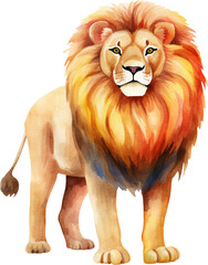 Aufkleber - Lion illustration created with Generative AI technology