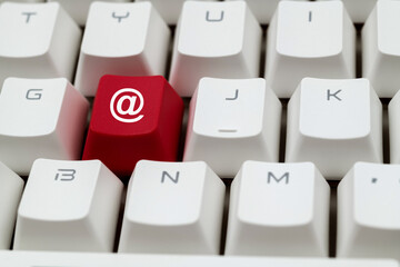 Canvas Print - Modern keyboard with Email button