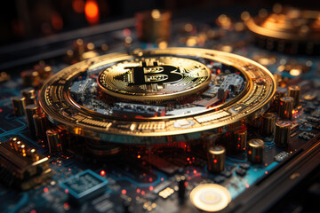 Poster - An innovative blockchain-based digital currency, changing the landscape of finance and payments. Generative Ai.