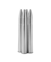 Poster - Metal bullets isolated on white. Military ammunition