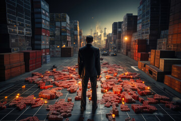 Poster - a supply chain manager assessing the risks and vulnerabilities in the supply chain to develop contin
