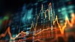 © DELstudio - Generative AI, stock market chart lines, financial graph on technology abstract background represent financial crisis, financial meltdown. Technology concept, trading market concept.