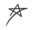 hand drawn star sign. star logo