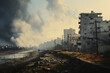 Smoke billows over barrier walls painting a haunting Gaza skyline 