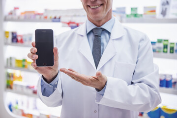 Wall Mural - Handsome pharmacist working