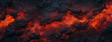 Lava Texture Fire Background Rock Volcano Magma Molten Hell Hot Flow Flame Pattern Seamless. Earth Lava Crack Volcanic Texture Ground Fire Burn Explosion Stone Liquid Black Red Inferno Planet Relief.