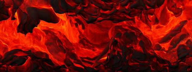 Wall Mural - Lava texture fire background rock volcano magma molten hell hot flow flame pattern seamless. Earth lava crack volcanic texture ground fire burn explosion stone liquid black red inferno planet relief.