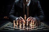 Fototapeta Łazienka - ustawianie pionków w szachach, gra w szachy na wysokim poziomie