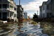 vulnerable neighborhood, climate change, rising sea levels. Generative AI