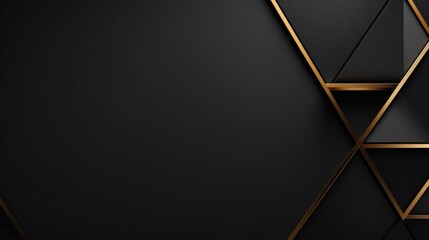 Poster - A black and gold wall with a shelf, Black Friday background