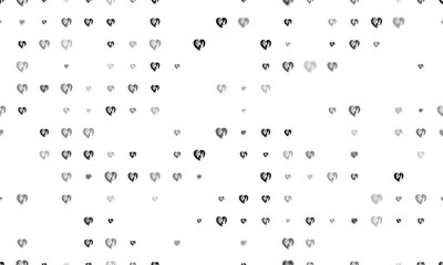 Poster - Seamless background pattern of evenly spaced black mom with baby symbols of different sizes and opacity. Illustration on transparent background