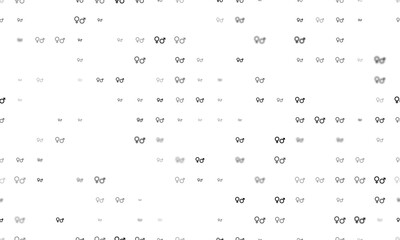 Poster - Seamless background pattern of evenly spaced black gender symbols of different sizes and opacity. Illustration on transparent background