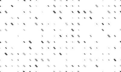 Poster - Seamless background pattern of evenly spaced black videoconference symbols of different sizes and opacity. Illustration on transparent background