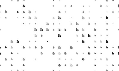 Poster - Seamless background pattern of evenly spaced black bag of money symbols of different sizes and opacity. Illustration on transparent background