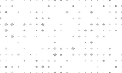 Poster - Seamless background pattern of evenly spaced black vision symbols of different sizes and opacity. Illustration on transparent background