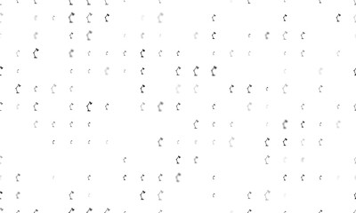 Poster - Seamless background pattern of evenly spaced black table lamp symbols of different sizes and opacity. Illustration on transparent background